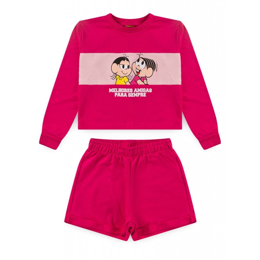 Conjunto Feminino Infantil Melhores Amigas Para Sempre - Turma da Mônica - Baby & Kids Fashion
