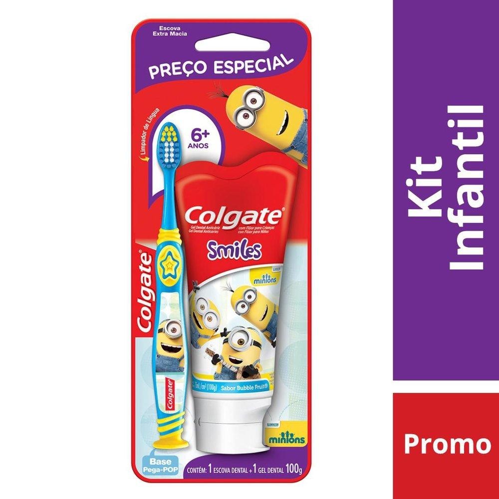 Pack Smiles Escova de Dente e Creme Dental Infantil Colgate Smiles 100g em Oferta na Shopee