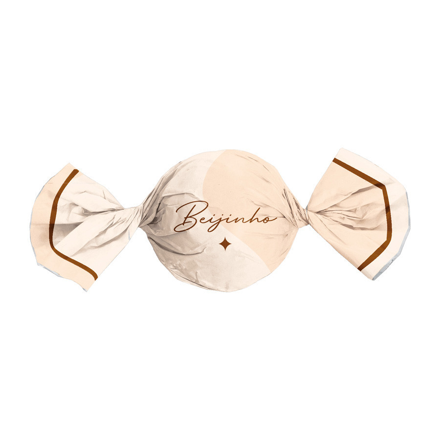 Papel Trufa 14,5x15,5cm - Beijinho - 100 unidades - Cromus - Rizzo - Stationery