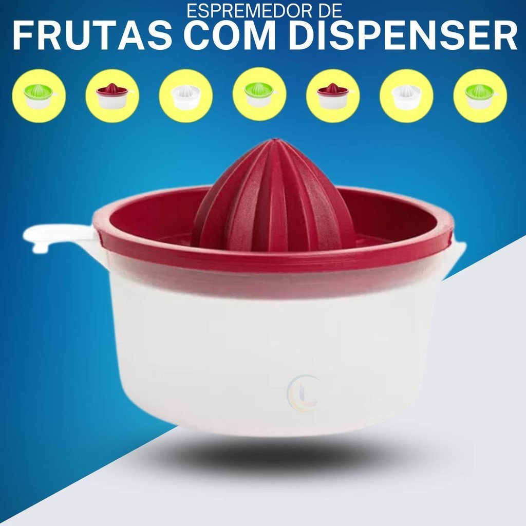 Espremedor De Frutas Manual De Plástico Laranja Limão Frutas varias cores 500Ml Plasvale cozinha