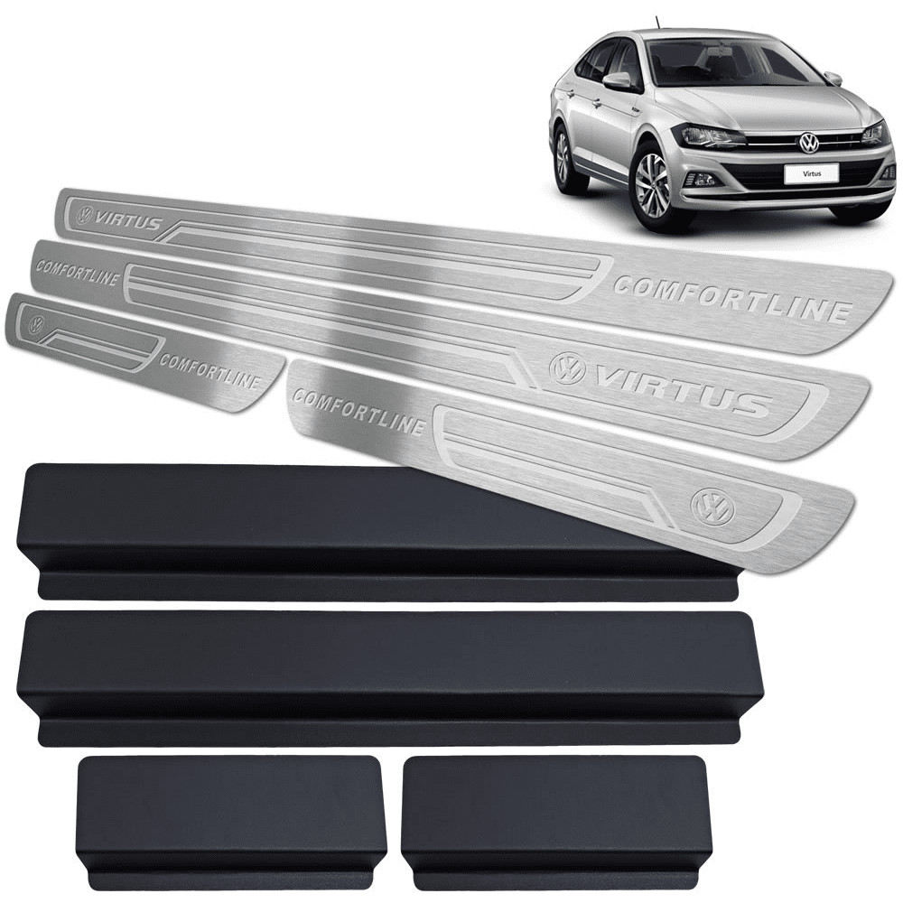 Soleira de Porta Virtus Comfortline 2018/.. - Aço Inox em Oferta na Shopee