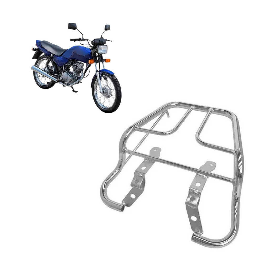 Suporte Bagageiro Titan 125 1995-1999 Modelo Sansão Pro Tork Aço Maciço Cromado em Oferta na Shopee