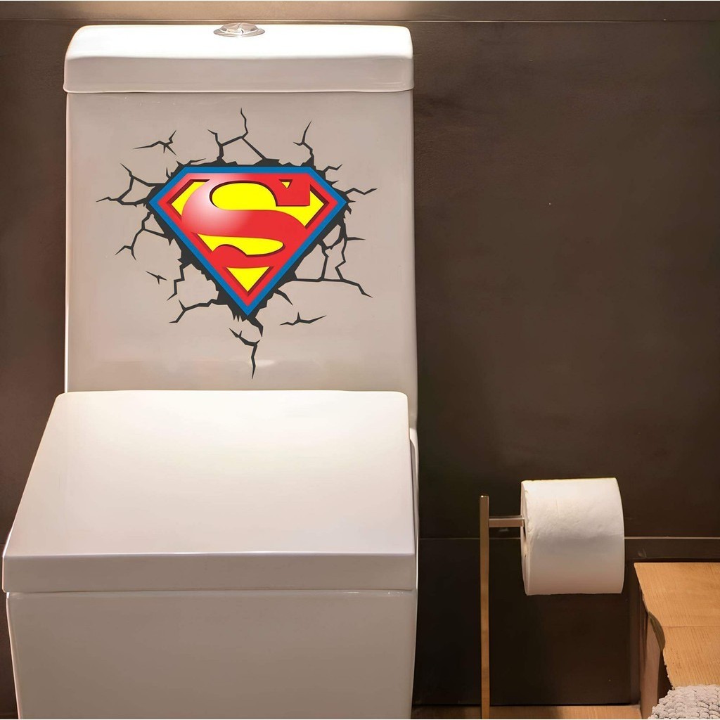 Adesivo para Vaso Sanitário Símbolo Super Man
