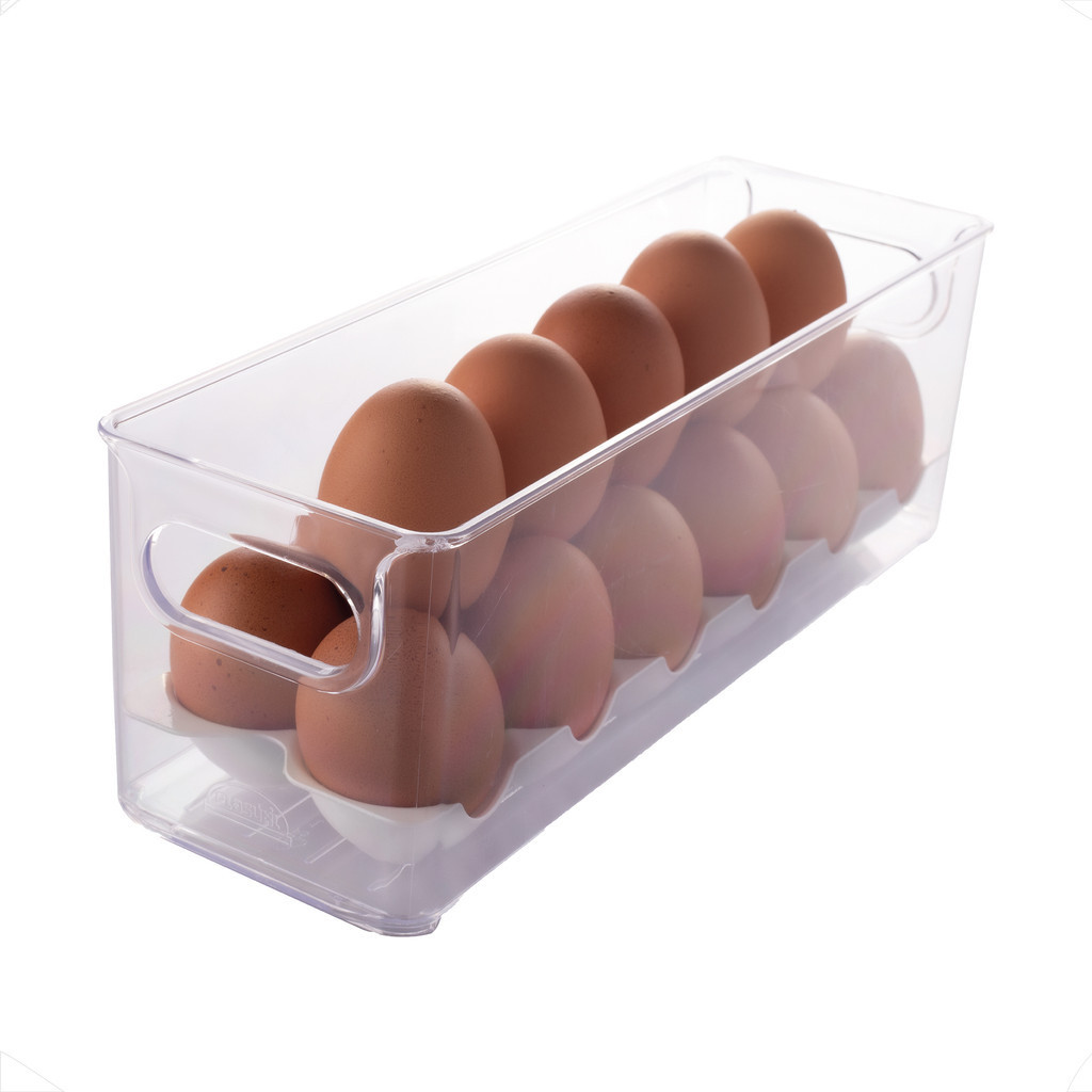 Organizador Geladeira Transparente Porta Ovos 10x30 17 Ovos