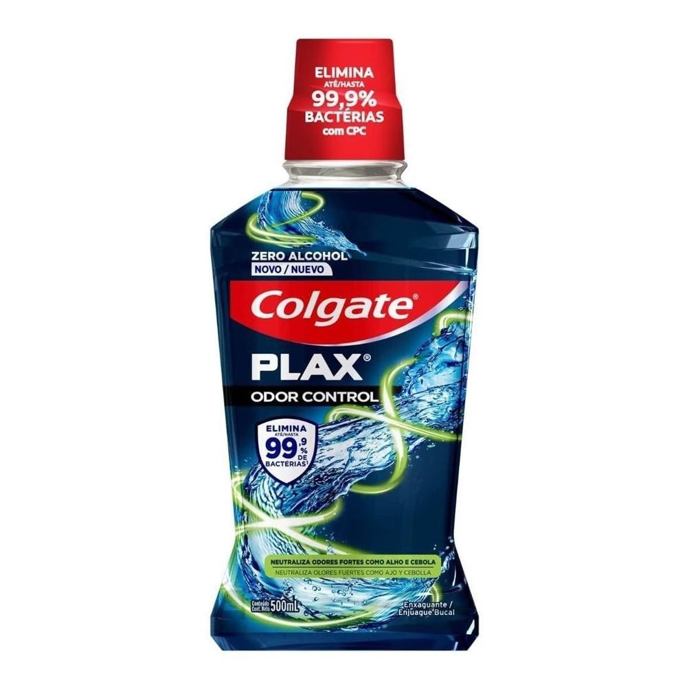 Enxaguante Bucal Colgate Plax Odor Control Sem Alcool 500ml
