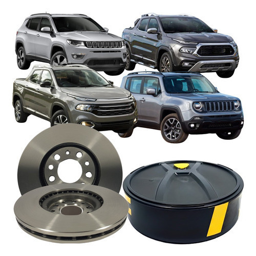 Par Disco Freio Dianteiro Ventilado Toro Compass Renegade em Oferta na Shopee