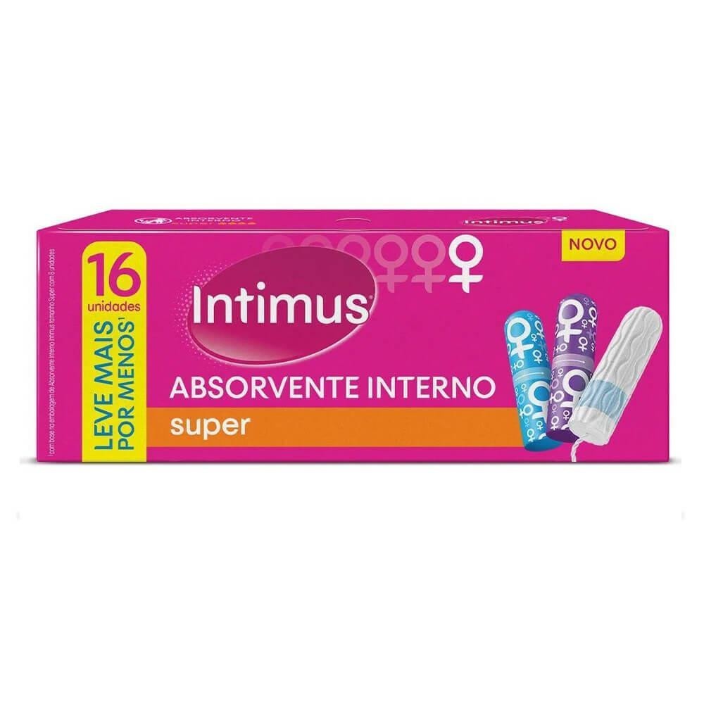INTIMUS ABSORVENTE INTERNO SUPER COM 16 UNIDADES - Health