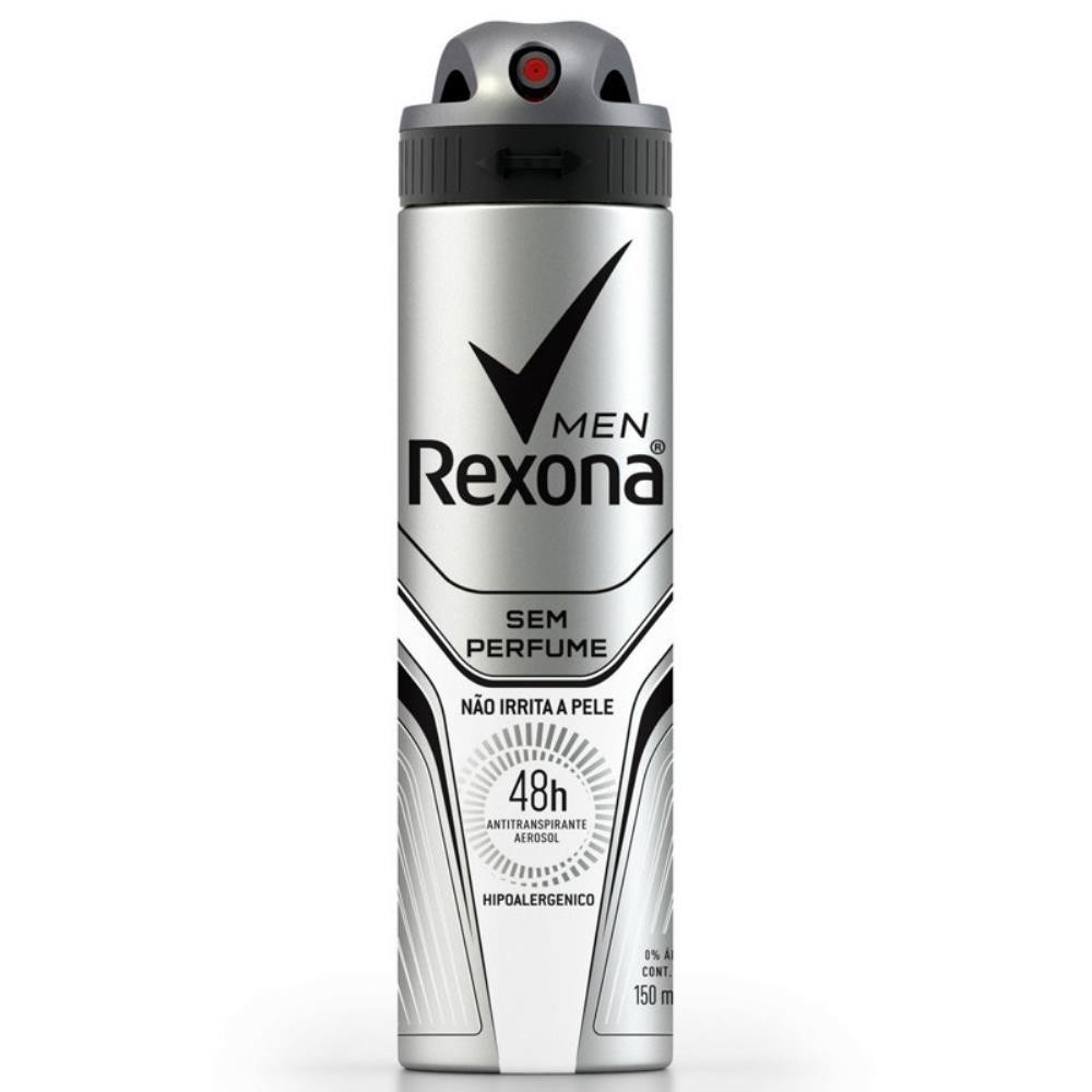 REXONA MEN DESODORANTE AEROSSOL SEM PERFUME COM 150ML em Oferta na Shopee