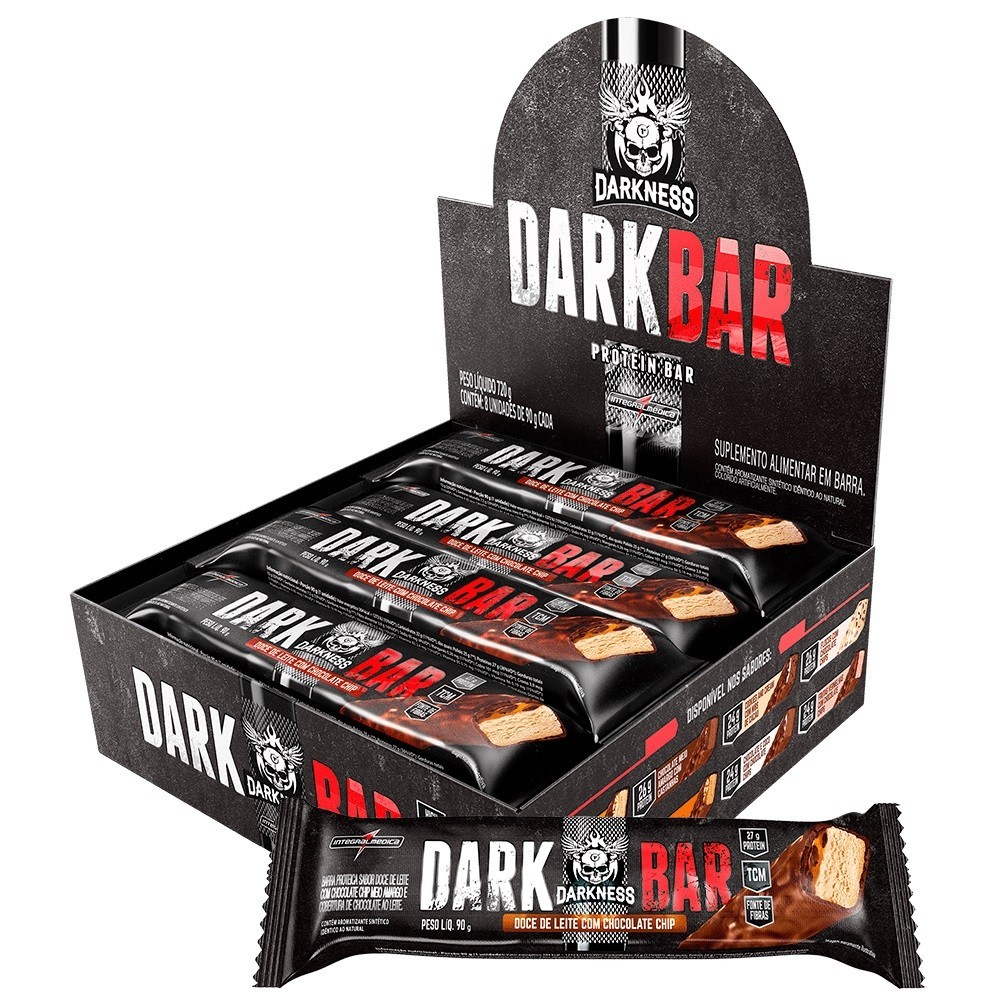 Dark Whey Bar 8un de 90g cada - Darkness Integralmedica