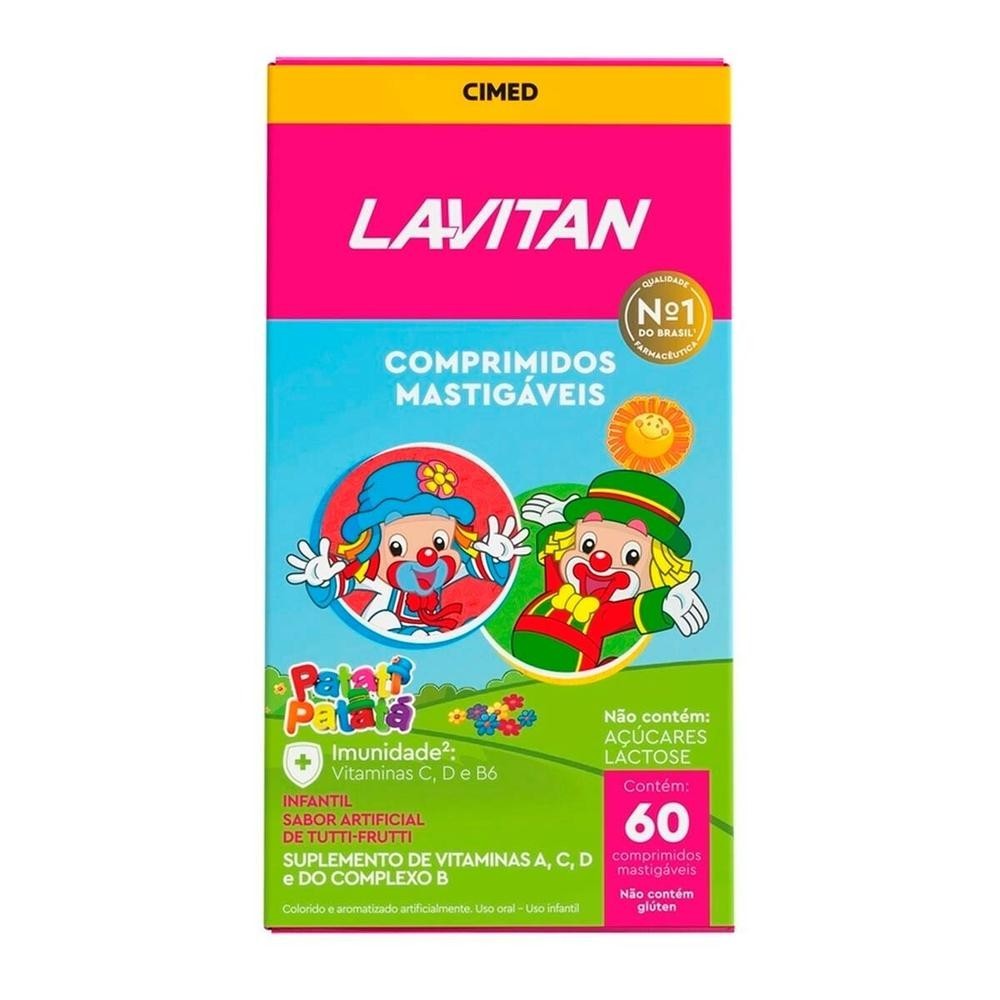 Lavitan Kids Tutti-Frutti 60 Comprimidos em Oferta na Shopee