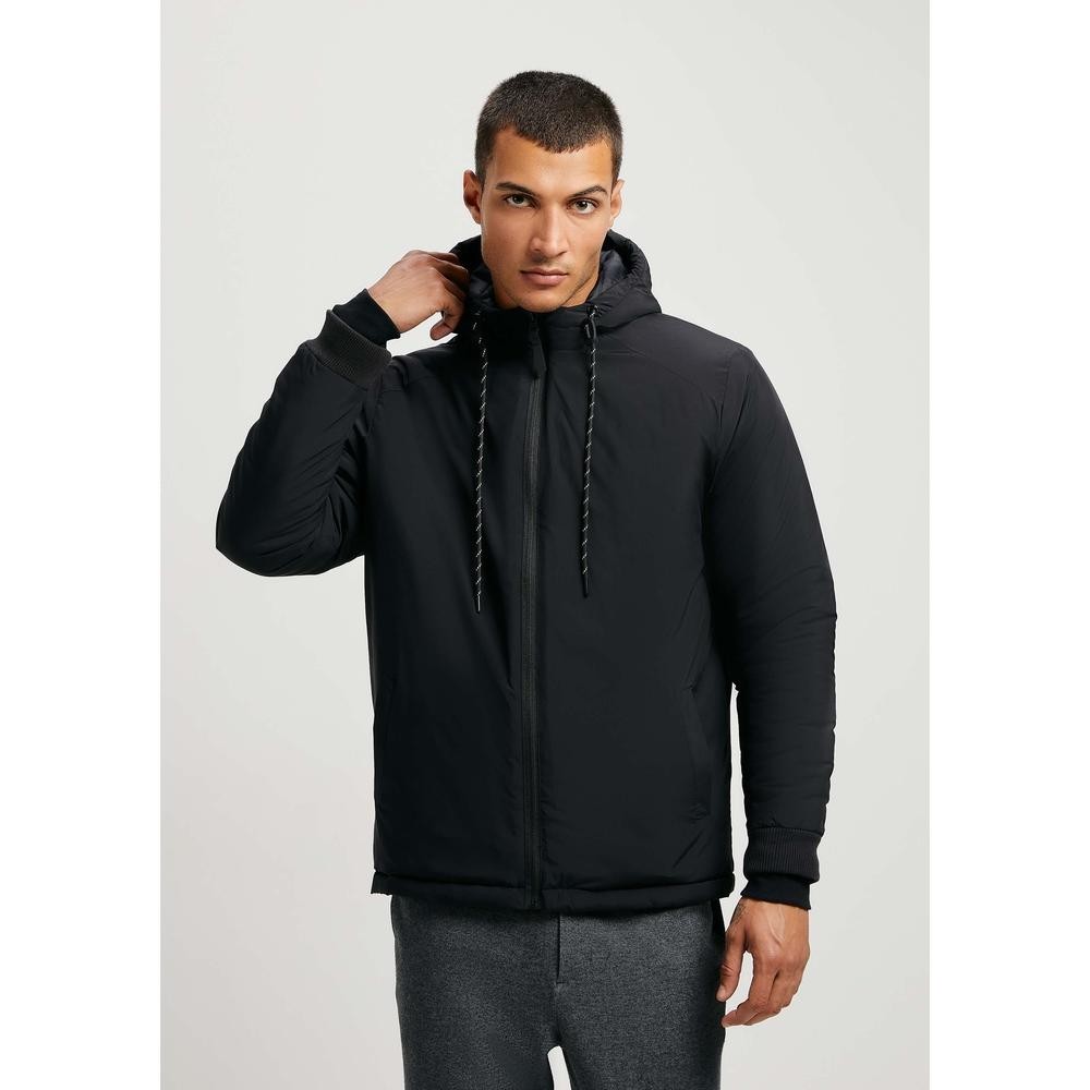 Jaqueta Masculina Corta Vento Com Capuz E Bolso Hering