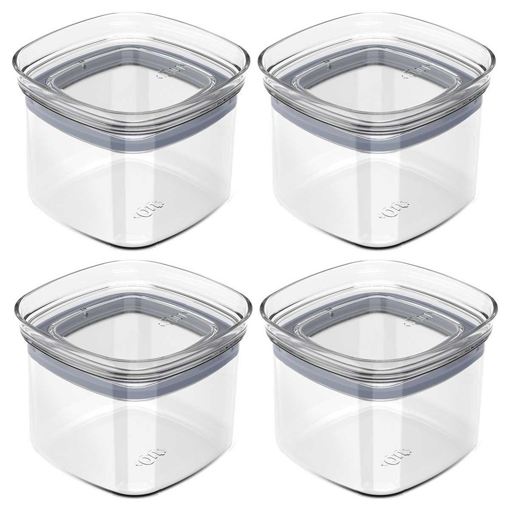4x Porta Temperos Pote 450ml Organizador OU Block Hermético - Home & Living
