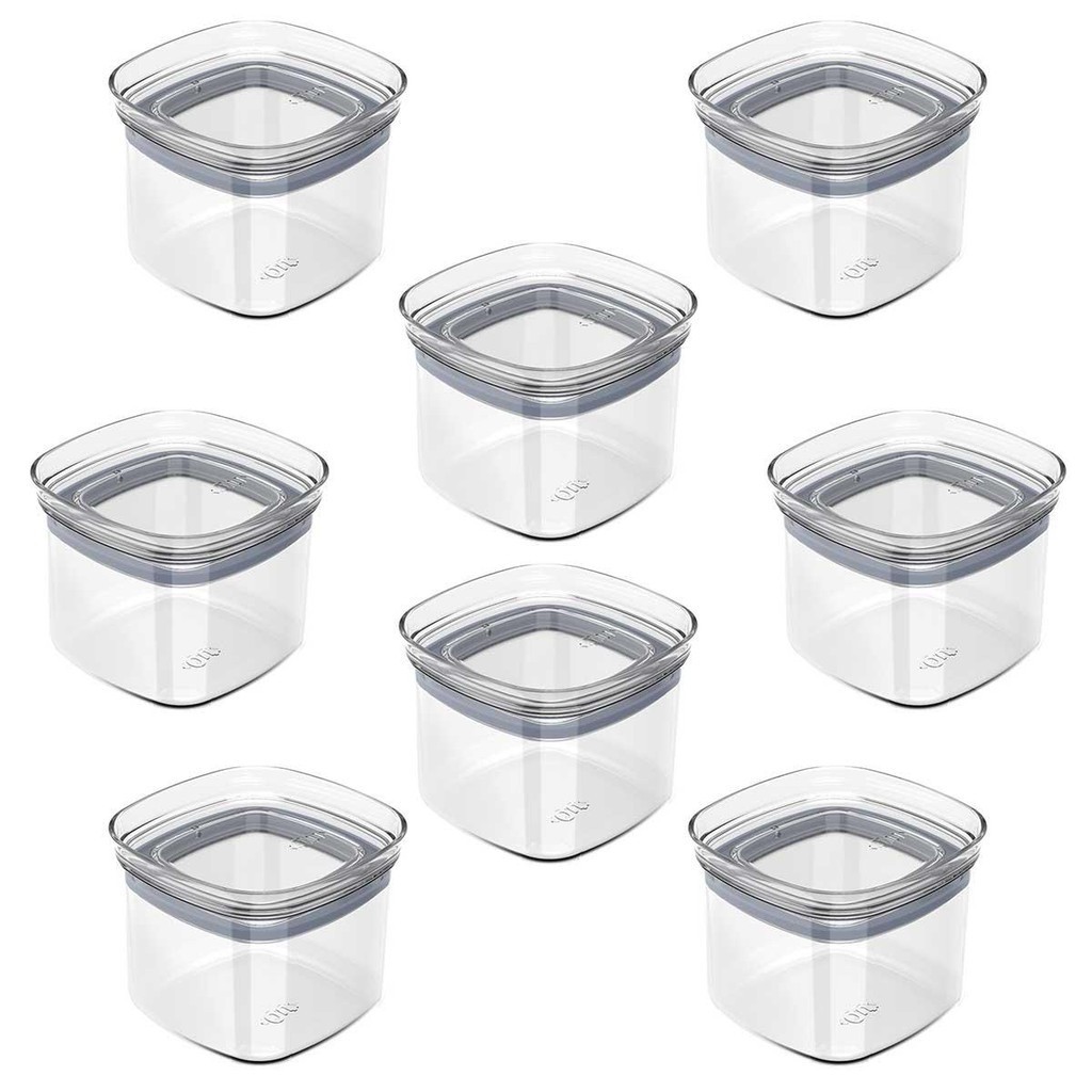 8x Porta Temperos Pote 450ml Organizador OU Block Hermético em Oferta na Shopee