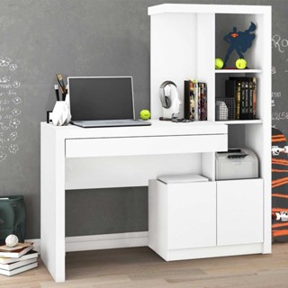 Mesa para Computador 2 PORTAS 1 GAVETA  ME4143 BRANCO - TECNO MOBILI em Oferta na Shopee