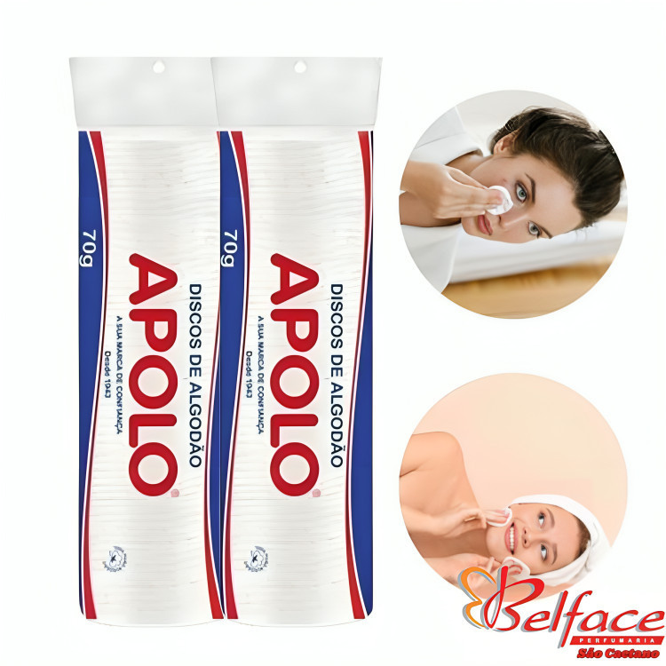 Algodão Apolo Discos com Ziplock 70g em Oferta na Shopee