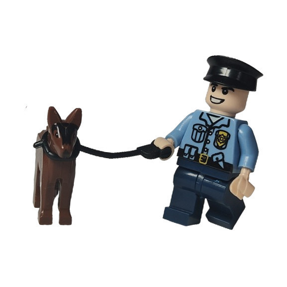 Conjunto De Personagens Da Polícia E Cão Do Papel em Oferta na Shopee