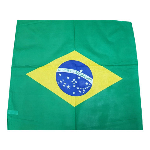 Bandana 100% Algodão Bandeira do Brasil