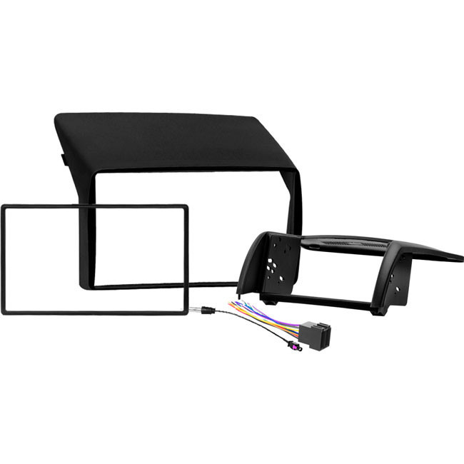 Kit Moldura Painel 7 Pol Ducato 2006 A 2017 Boxer 2006 A 2016 Jumper 2010 A 2020 2 Din Preto Chicote Som Plug Antena