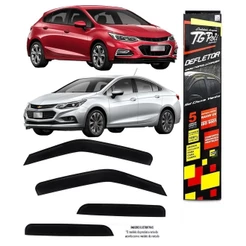Calha Chuva Defletor TG Poli Chevrolet Cruze Hatch e Sedan 2017 2018 2019 2020 2021 2022 4 Portas