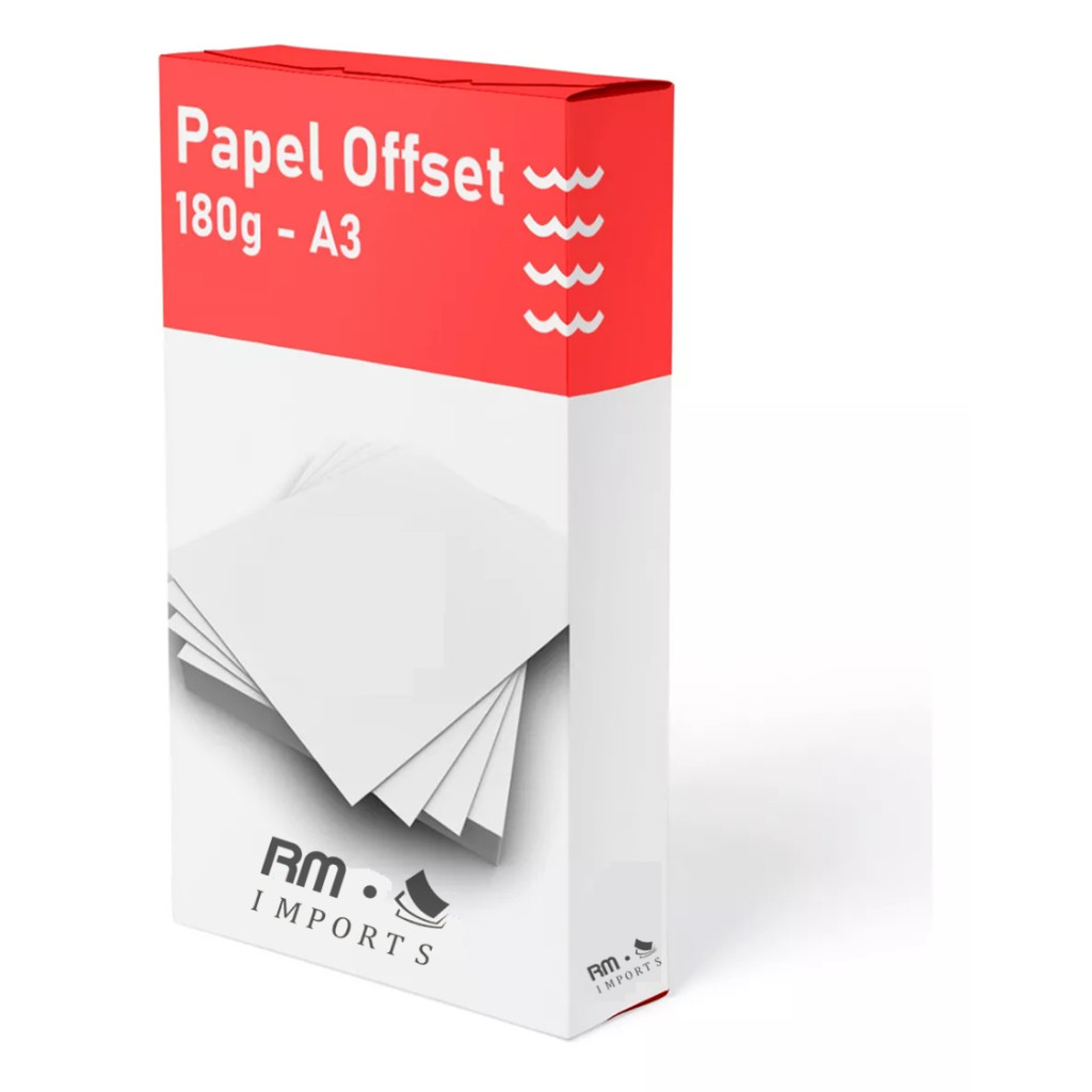Papel A3 Offset 180g - 500 folhas em Oferta na Shopee