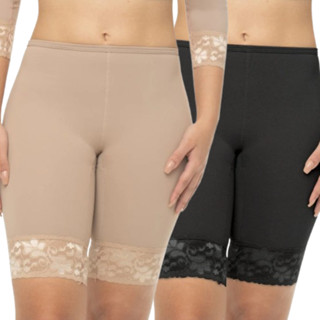 Kit 2 Bermuda Anagua Feminina Segunda Pele Com Renda Não Usar Por Baixo Saia Vestido Marca Short em Oferta na Shopee