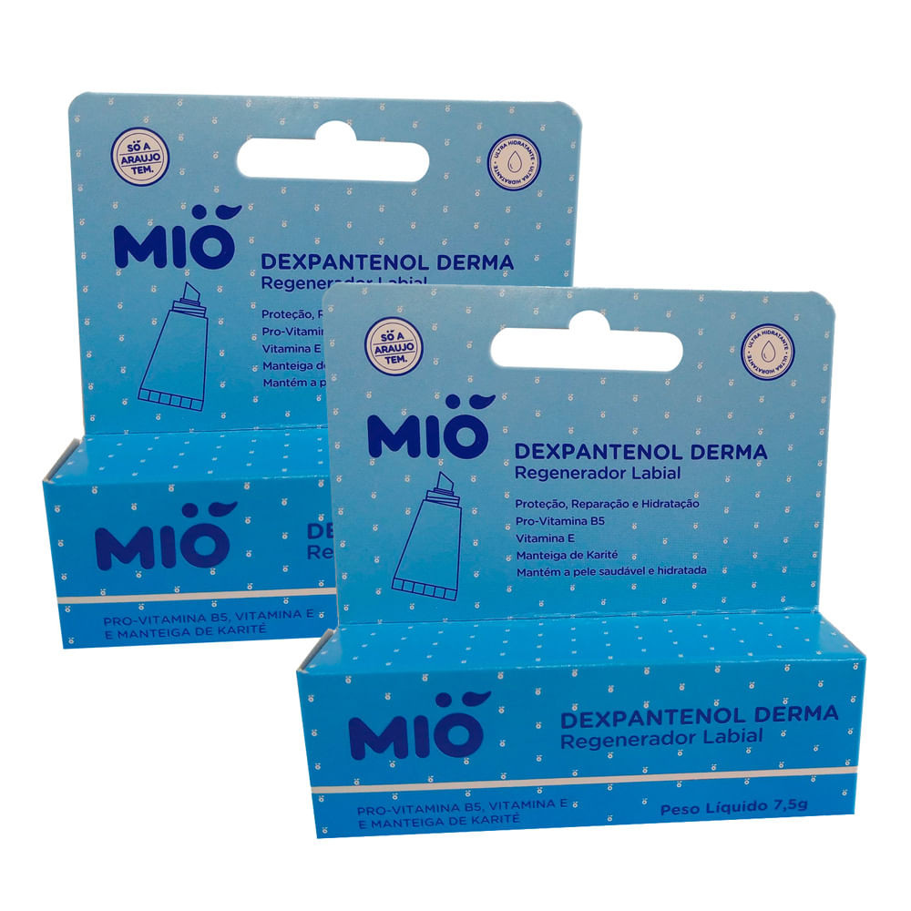 Kit 2 Dexpantenol Derma Mió Regenerador Labial 7,5g