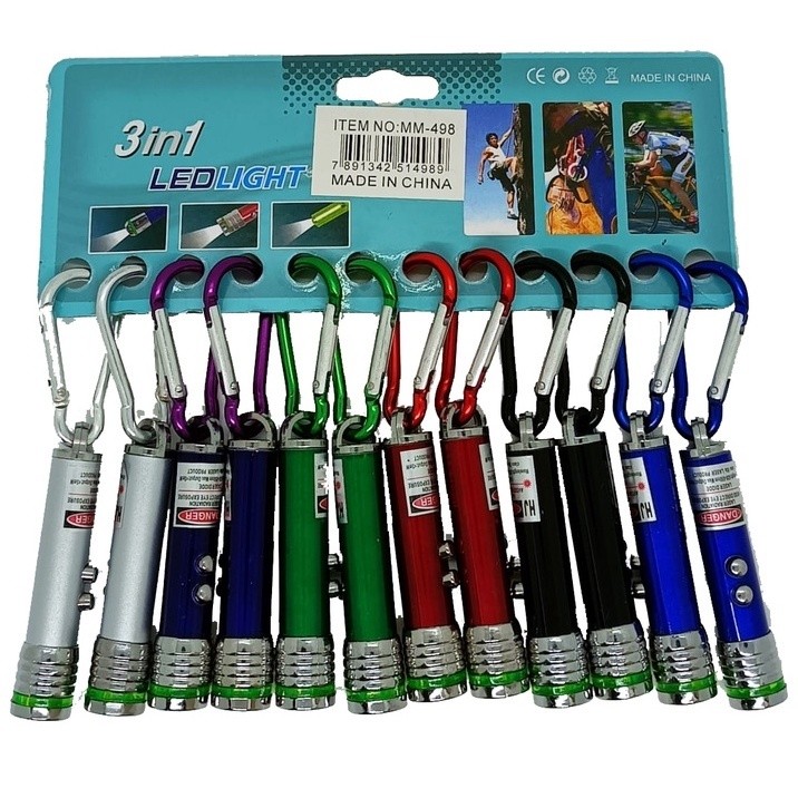 Kit C/ 12 Unidades Laser Chaveiro Lanterna Gato