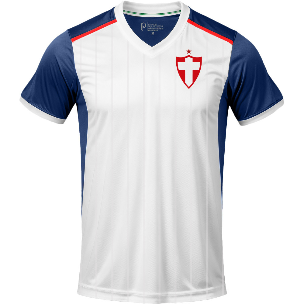 Camisa Palmeiras Retrô 1914 Cruz de Savóia Dry Branca Infantil Juvenil Masculina Oficial