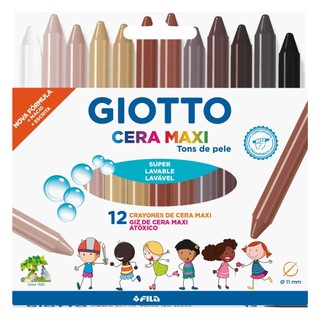 Gizão de Cera Giotto Tons de Pele 12 Cores Fila Canson em Oferta na Shopee
