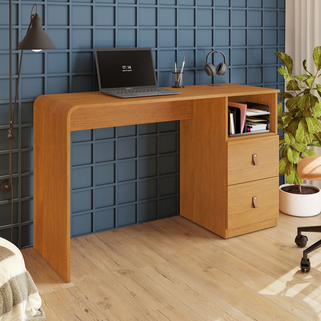 Mesa Escrivaninha  Alice Candian 2 Gavetas - JCM Móveis - Home & Living
