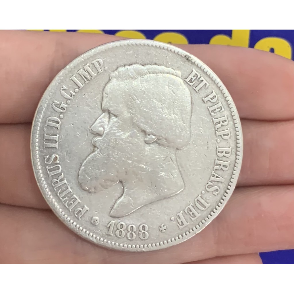 Moeda 2000 Réis 1888 Prata