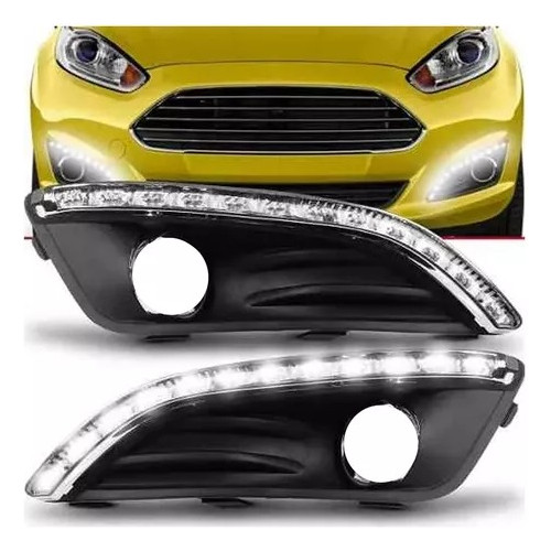Par Moldura Drl Milha New Fiesta 2016 2015 2014 Zapos