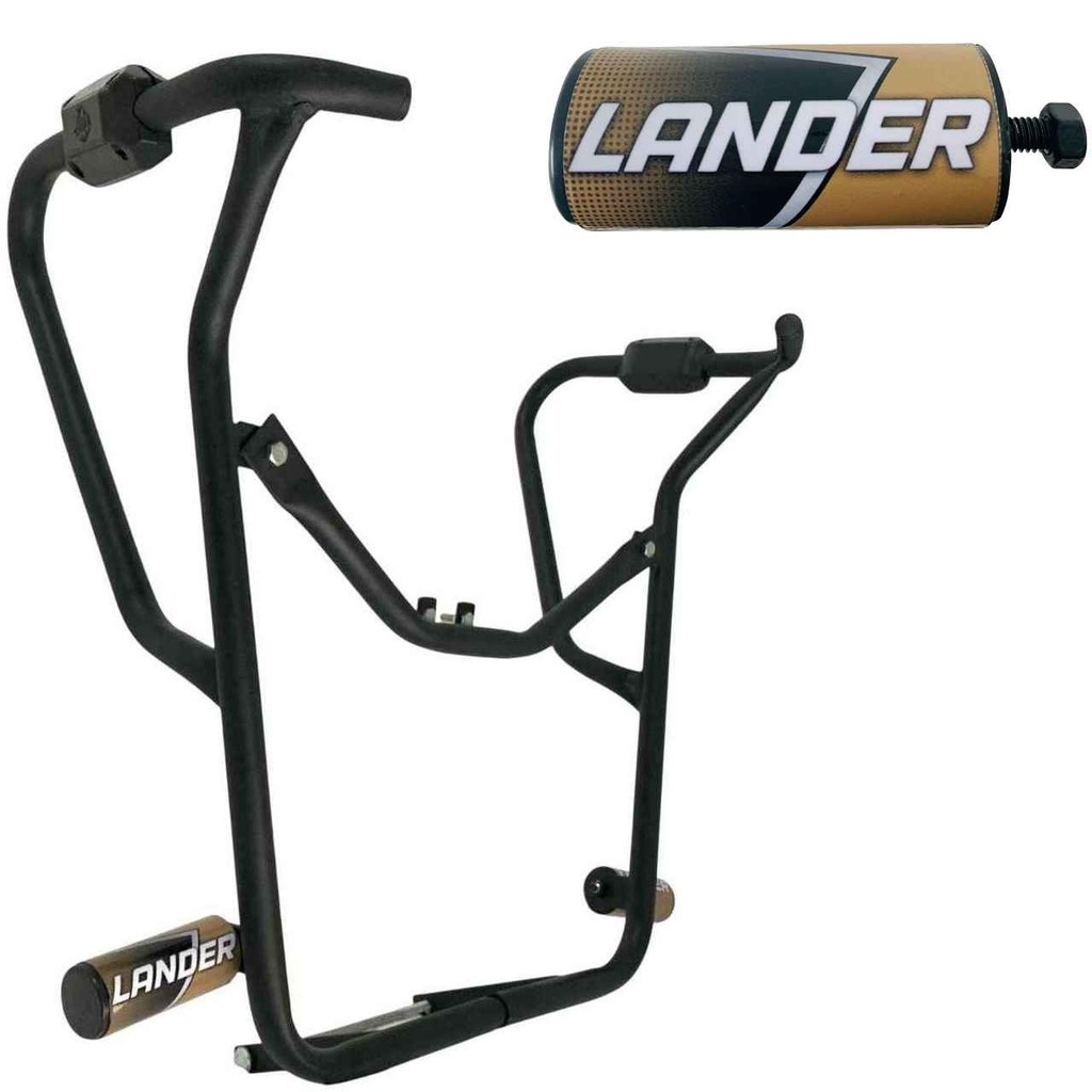 Lander 250 Modelo 2024 Protetor Carenagem Motor Tanque Bege Mata Cachorro com Pedal Slider Moto