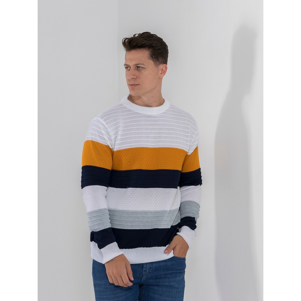 Suéter masculino bulusa  moletom Premium padrão Passe o inverno com mais estilo e elegância.
