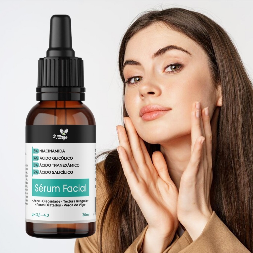 Sérum Hidratante Facial - Clareador de Manchas Vittage 30ml