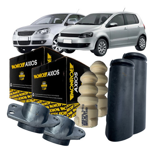 Par Kit Amortecedor Traseiro Axios Polo 2002/2014 Crosfox 2005/2017 Fox 2003/2021 Spacefox 2006/2019