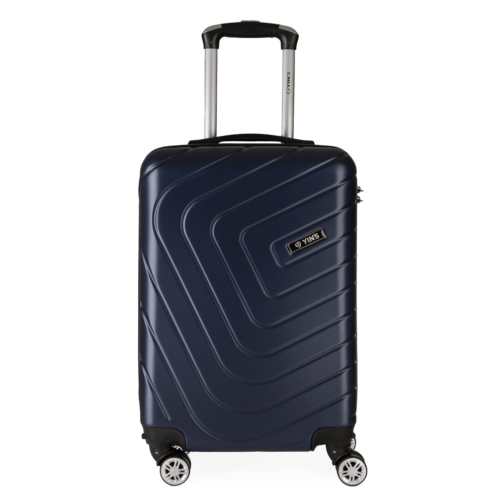 Mala de Bordo Pequena para Viagem em Abs Yins Ys21158 Cadeado Integrado Rodas Duplas Giro 360º Azul em Oferta na Shopee