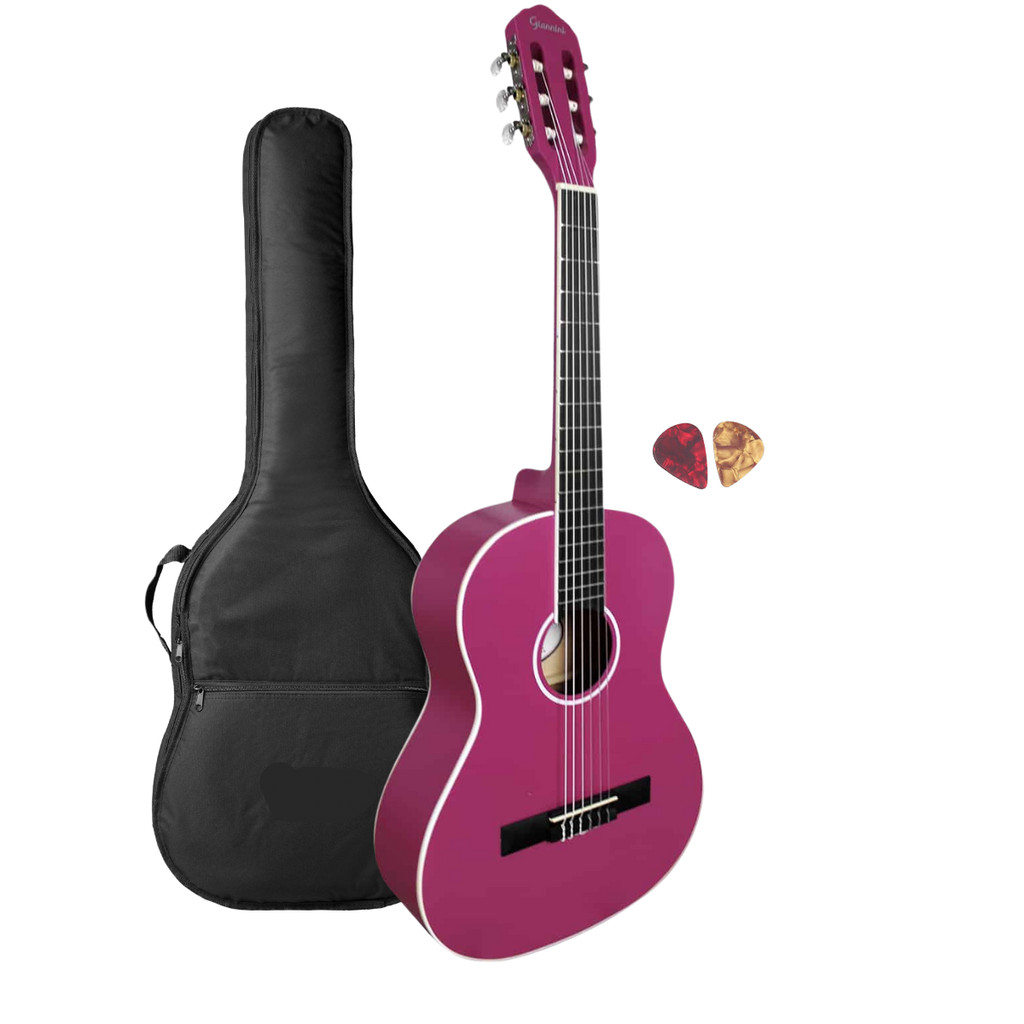 Violão Giannini 3/4 Rosa nylon N6 PKS Pink Satin + Capa