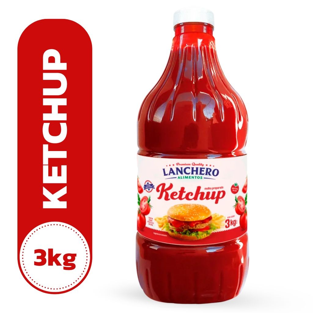 Ketchup Tradicional 3kg Lanchero PET Profissional Para Lanchonete Hamburgueria Delivery em Oferta na Shopee