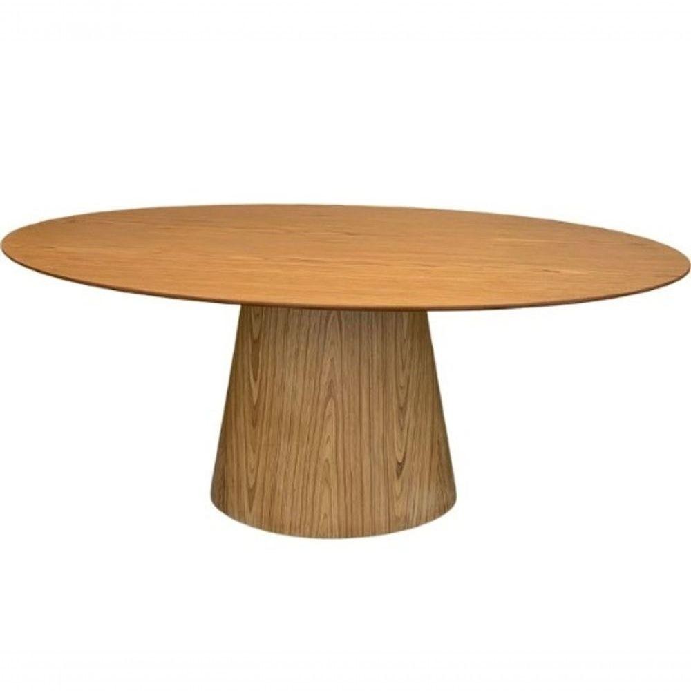 Mesa de Jantar Cone Oval 160x90cm Tampo em Madeira Freijó