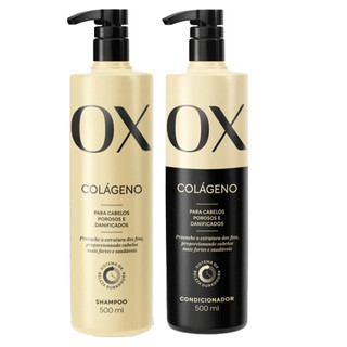 Kit Ox Colágeno Shampoo E Condicionador 500ml cada em Oferta na Shopee