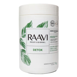 Creme Massagem Drenagem Corporal Detox Chá Verde Raavi 1kg