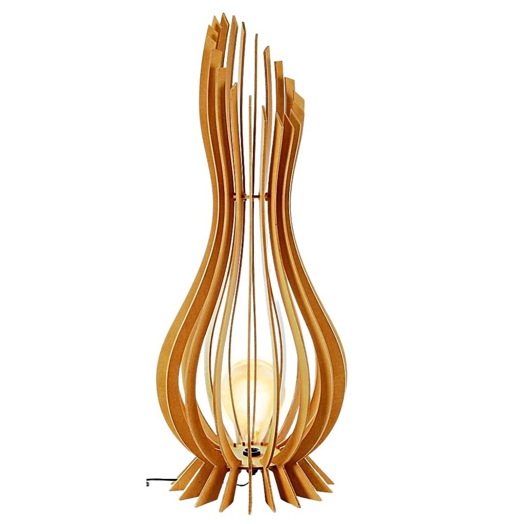 Abajur Grande de Chão ANA MARIA MDF Luminária, COZINHA, QUARTO, SALA, VARANDA, QUIOSQUE, SACADA, ILUMINAÇÃO, LUSTRE