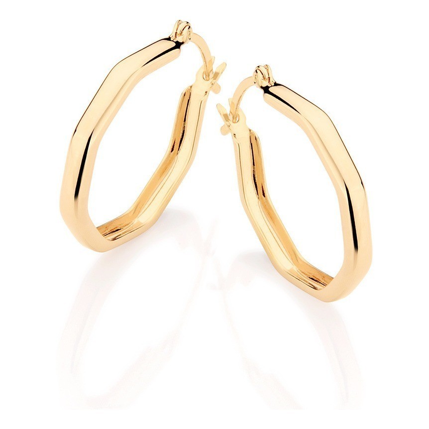 Brinco Argola No Formato Irregular Rommanel 520903 em Oferta na Shopee