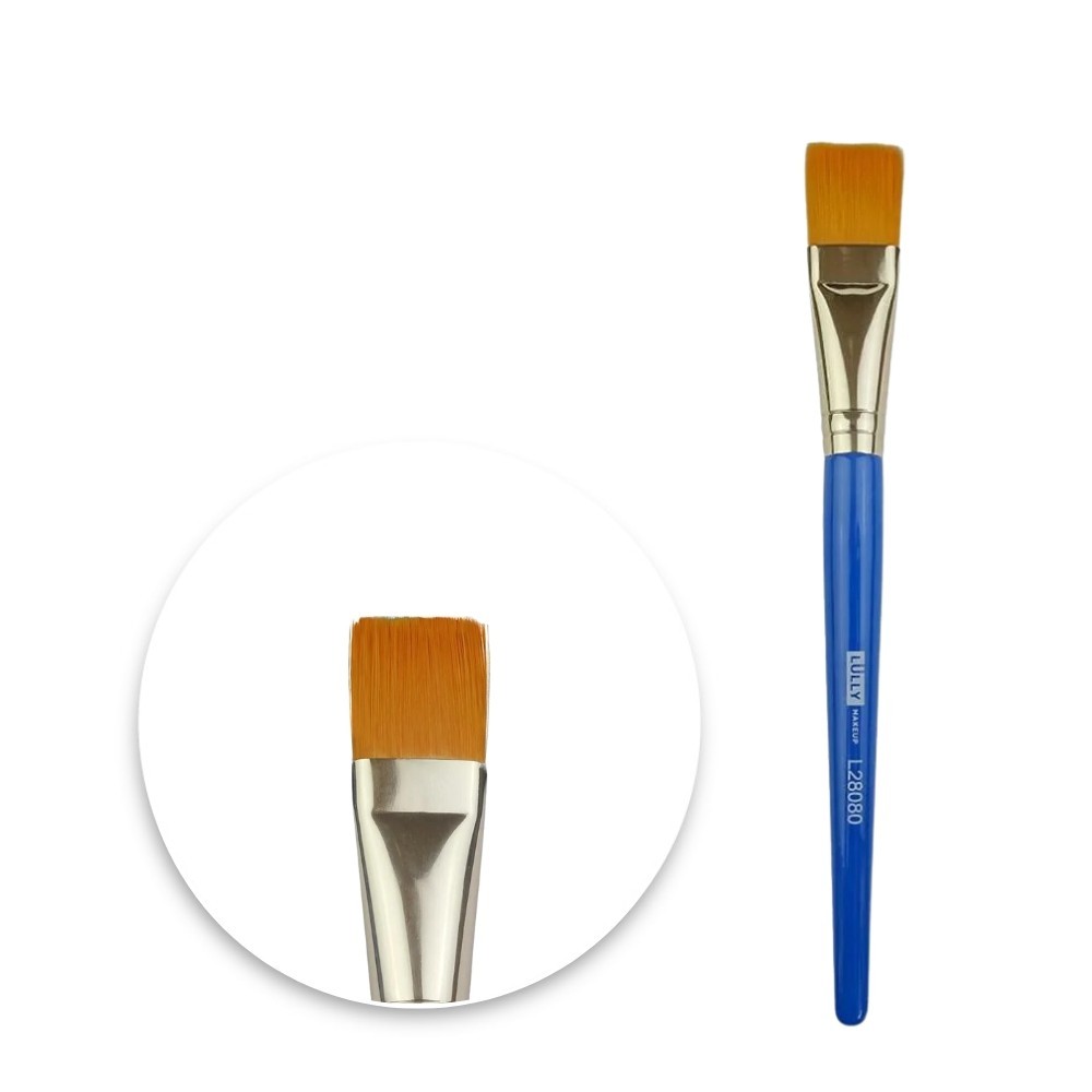 Pincel Maquiagem Para Base Quadrado Lully Makeup L28080 Cerdas Sintéticas