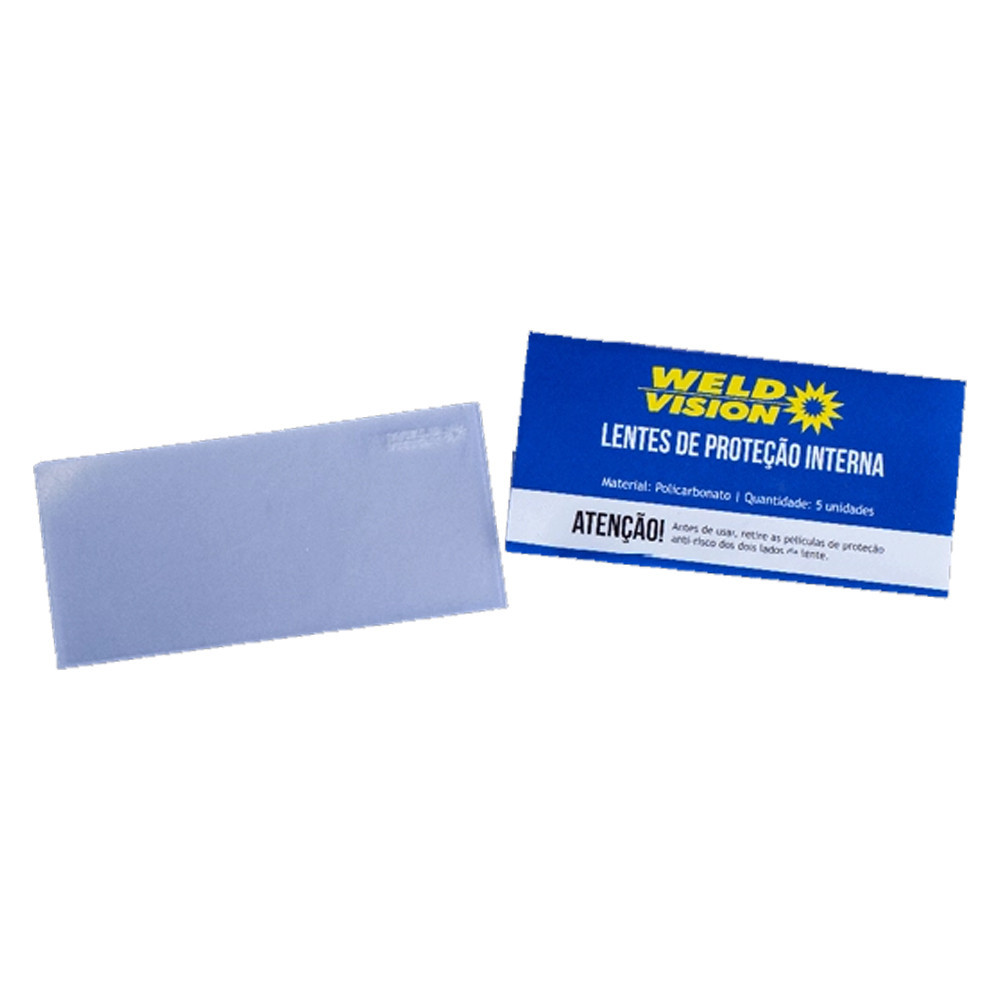 Kit com 5 Lentes Interna de Proteção 103x46mm Weld Vision