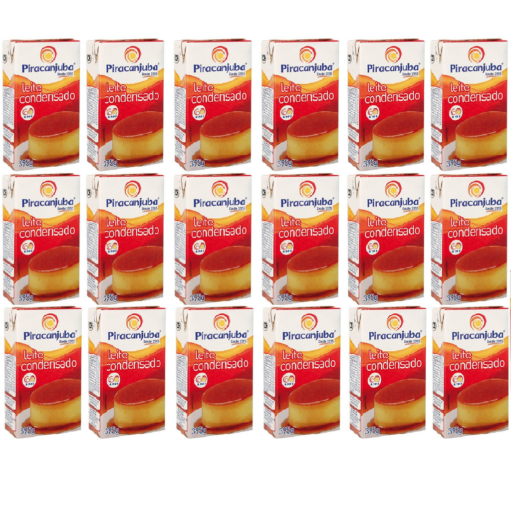 KIT 18 LEITE CONDENSADO PIRACANJUBA 395GR TP
