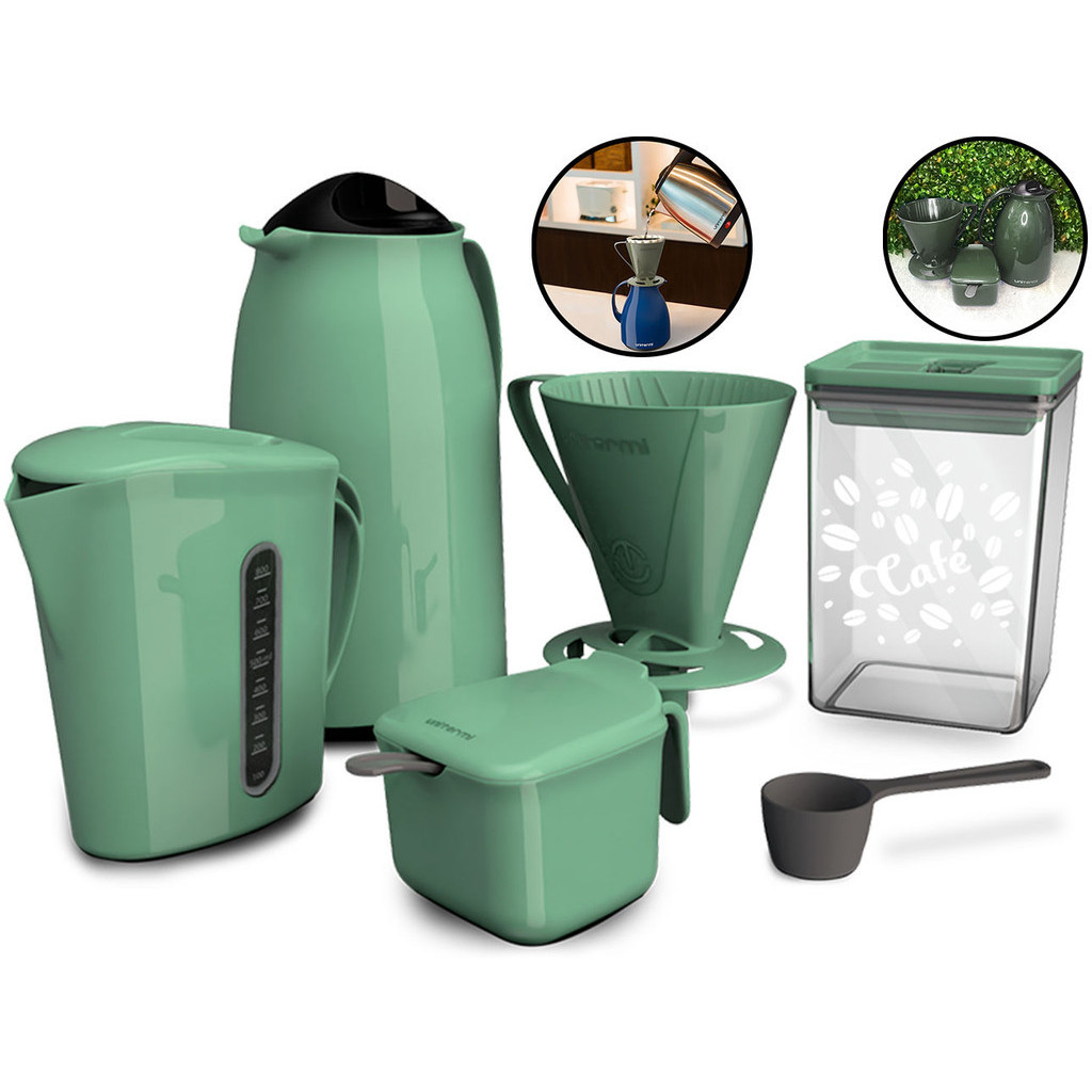 Kit Super Prático Para Café Garrafa Térmica + Açucareiro + Suporte Para Filtro Unitermi em Oferta na Shopee