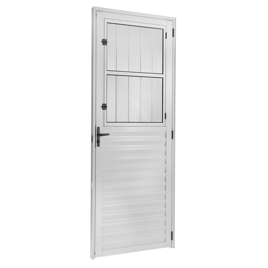 Porta Postigo Ecosul 210x80cm Esquadrisul Abertura Esquerda Branco em Oferta na Shopee