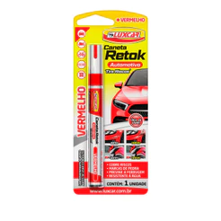 Caneta Pintura Retok Tira Riscos Retoque Permanente - Vermelho